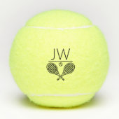 Tennis Thema Modern Monogrammed Tennisballen (Voorkant)