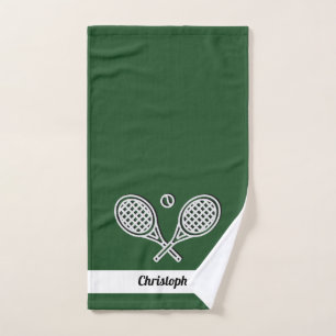 Tennis Thema Monogram Naam Tennisbal Handdoek