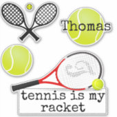 Tennis Thema Sport Set Sticker (Voorkant)