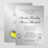 Tennis Thema Sports Wedding Invitations Kaart (Voorkant / Achterkant)