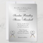 Tennis Thema Sports Wedding Invitations Kaart (Voorkant)