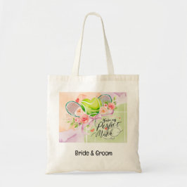 Tennis Thema Trouw Bachelorette Bruid Tote Tas
