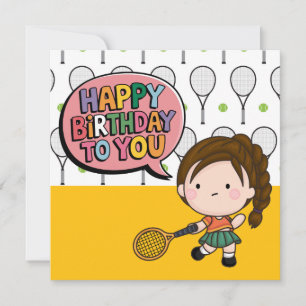 "Tennis-thema Verjaardag Kaart: Azen en gejuich!" Kaart