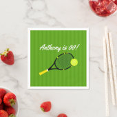 Tennis thema Verjaardagsfeest gepersonaliseerd Servetten (Insitu)