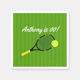 Tennis thema Verjaardagsfeest gepersonaliseerd Servetten