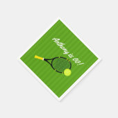 Tennis thema Verjaardagsfeest gepersonaliseerd Servetten (Hoek)