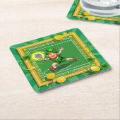Tennis thema voor St. Patrick's Day Kartonnen Onderzetters (Schuin)