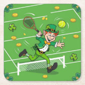 Tennis thema voor St. Patrick's Day Kartonnen Onderzetters (Voorkant)