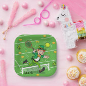 Tennis thema voor St. Patrick's Day Papieren Bordje (Feest)