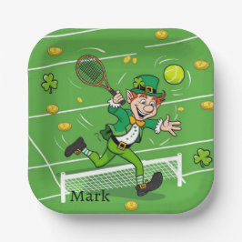 Tennis thema voor St. Patrick's Day Papieren Bordje