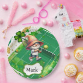 Tennis thema voor St. Patrick's Day Papieren Bordje (Feest)