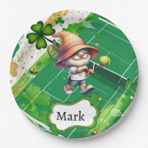 Tennis thema voor St. Patrick's Day Papieren Bordje