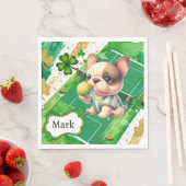 Tennis thema voor St. Patrick's Day Servet (Insitu)