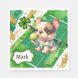 Tennis thema voor St. Patrick's Day Servet