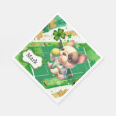 Tennis thema voor St. Patrick's Day Servet (Hoek)