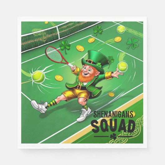 Tennis thema voor St. Patrick's Day Servet (Voorkant)
