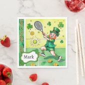 Tennis thema voor St. Patrick's Day Servet (Insitu)