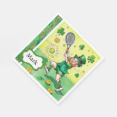 Tennis thema voor St. Patrick's Day Servet (Hoek)