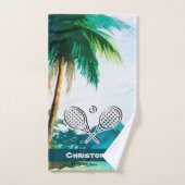 Tennis Theme Beach Island Handdoek (Handdoek)