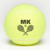 Tennis Theme Big Bold Monogrammed Tennisballen (Voorkant)