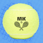 Tennis Theme Big Bold Monogrammed Tennisballen