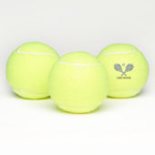 Tennis Theme Blue Monogrammed Name Tennisballen (Multi)