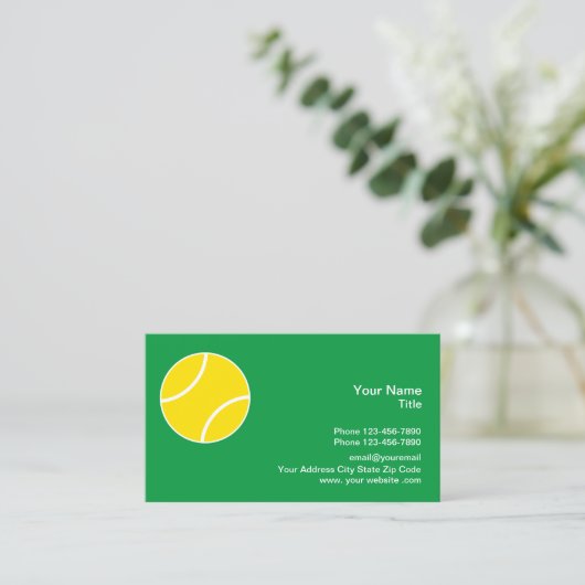 Tennis Theme Modern Visitekaartje (Staand voorkant)