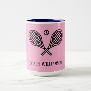 Tennis Theme Monogrammed Name Coach Mok