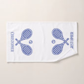 Tennis Theme Monogrammed Name Handdoek (Handdoek)