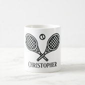 Tennis Theme Monogrammed Name Koffiemok (Center)