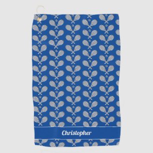 Tennis Theme Monogrammed Name Tennis Ball Golfhanddoek