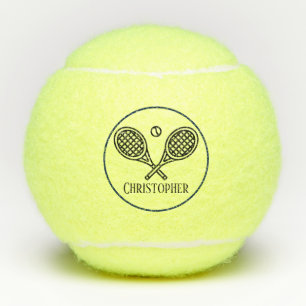 Tennis Theme Monogrammed Name Tennisballen