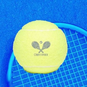 Tennis Theme Monogrammed Name Tennisballen