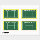 Tennis Theme Rechthoekige Sticker (Vel)