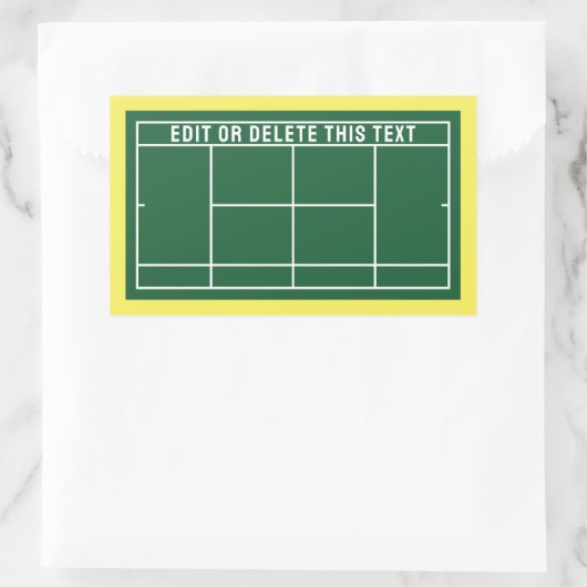 Tennis Theme Rechthoekige Sticker (Tas)