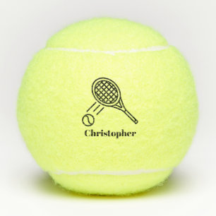 Tennis Theme Sport Monogrammen Naam Tennis Balls Tennisballen
