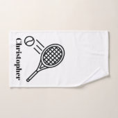 Tennis Theme Sport Monogramnaam Handdoek (Handdoek)