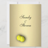 Tennis Theme Wedding Invitations Kaart (Achterkant)