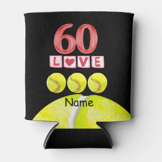 Tennis-themed 60th Birthday for Player Koelbox Blikjeskoeler (Voorkant)
