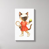 Tennis Themed for Cat Lovers  Canvas Afdruk (Voorkant)