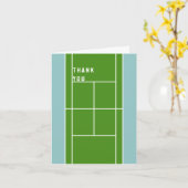 Tennis-themed Thank You Kaart (Gele Bloem)