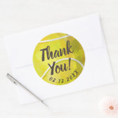 Tennis Therg bedankt Ronde Sticker (Envelop)