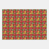 Tennis Thlekte kerstfeestdagen Inpakpapier Vel (Voorkant 3)