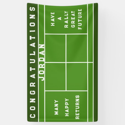 Tennis Thmed Celebration Spandoek (Verticaal)
