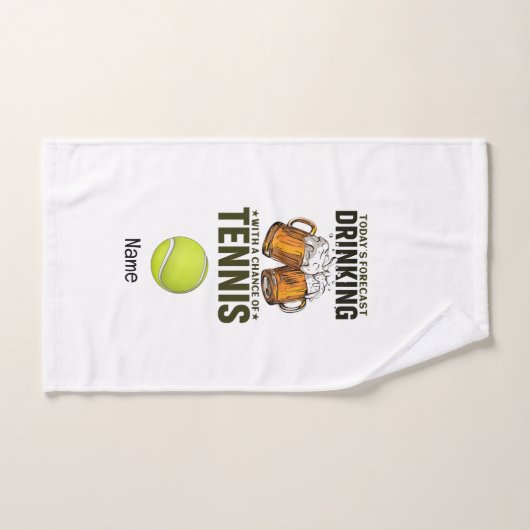 Tennis Thmed Hand Towel Handdoek (Handdoek)