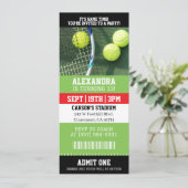 Tennis Ticket Verjaardag Kaart (Staand voorkant)