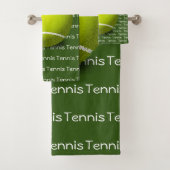 Tennis Tiled Text Design Towel Set Bad Handdoek (Insitu)