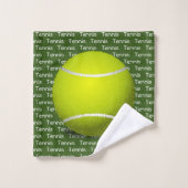 Tennis Tiled Text Design Towel Set Bad Handdoek (Wasdoekje)