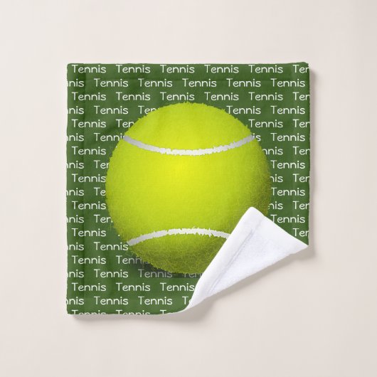 Tennis Tiled Text Design Towel Set Bad Handdoek (Wasdoekje)