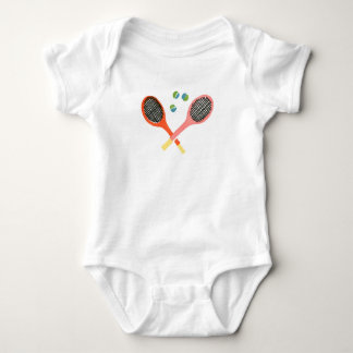 tennis time baby romper